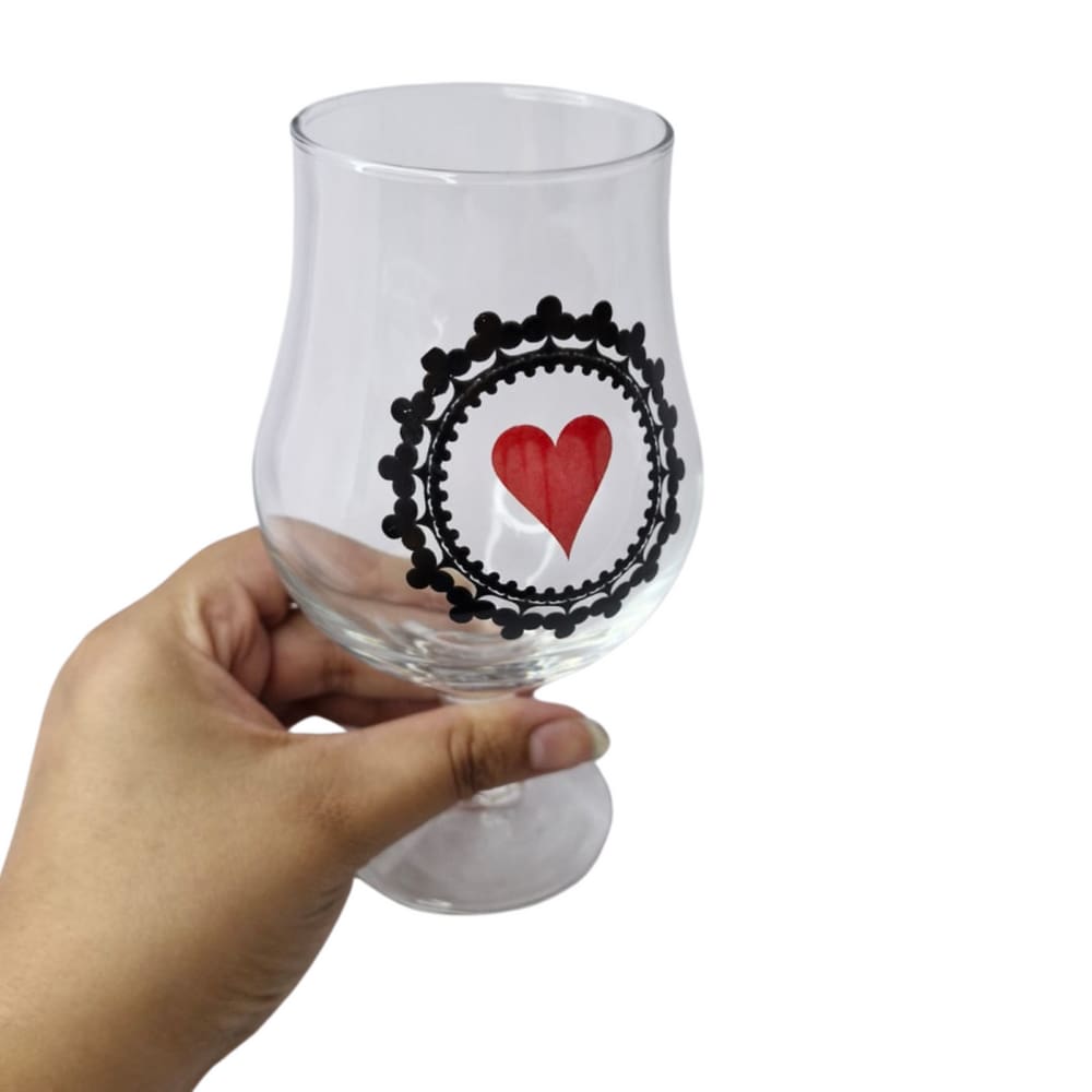 Taça Copo Cerveja Vidro Naipe Paus Baralho 400 ml Presente