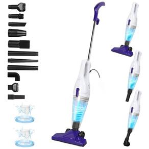 Aspirador de Pó com Fio Intercleaner: Potência de Sucção de 15 KPa, 400 W, 12 em 1, Leve e Sem Saco, Portátil, Ultrassilencioso para Pisos
