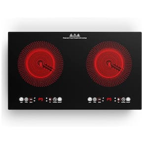 Cooktop de Indução Elétrico com 2 Queimadores de 60 cm, 9 Níveis de Temperatura, Temporizador e Proteção Contra Superaquecimento, 110V