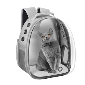 Mochila transportadora para animais de estimação Dorphy Space Capsule para gato/cachorro cinza