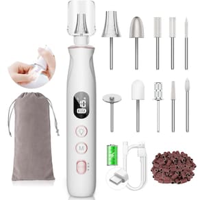 Kit de perfuração de unhas sem fio HSKAI, lixa de unhas elétrica atualizada