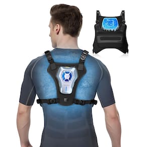 Colete de resfriamento THOUSTA Ventilador portátil portátil recarregável preto