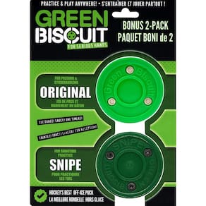 Hockey Pucks Green Biscuit Bonus, pacote com 2 pacotes oficiais da NHL