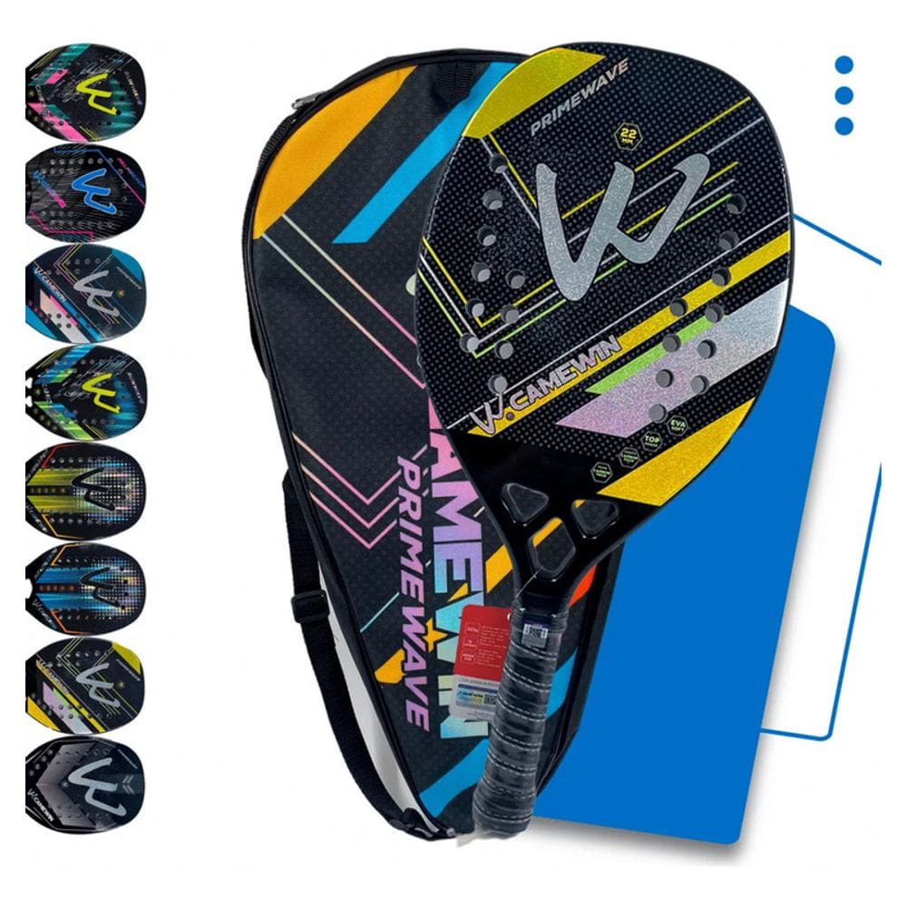 Raquete de tênis de praia Camewin Carbon 3K Professional 320-330g