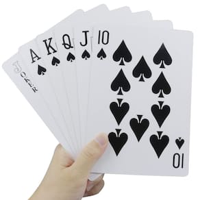 Baralho de cartas Jumbo Giant 13x18 cm Poker para todas as idades