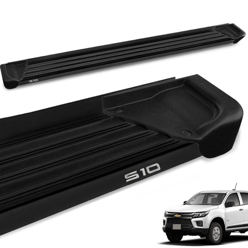 Estribo Lateral S10 Cd 2012 A 2024 Aluminio Preto A1