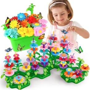 Toy SpringFlower Gifts, kit de construção de jardim de flores, 148 unidades