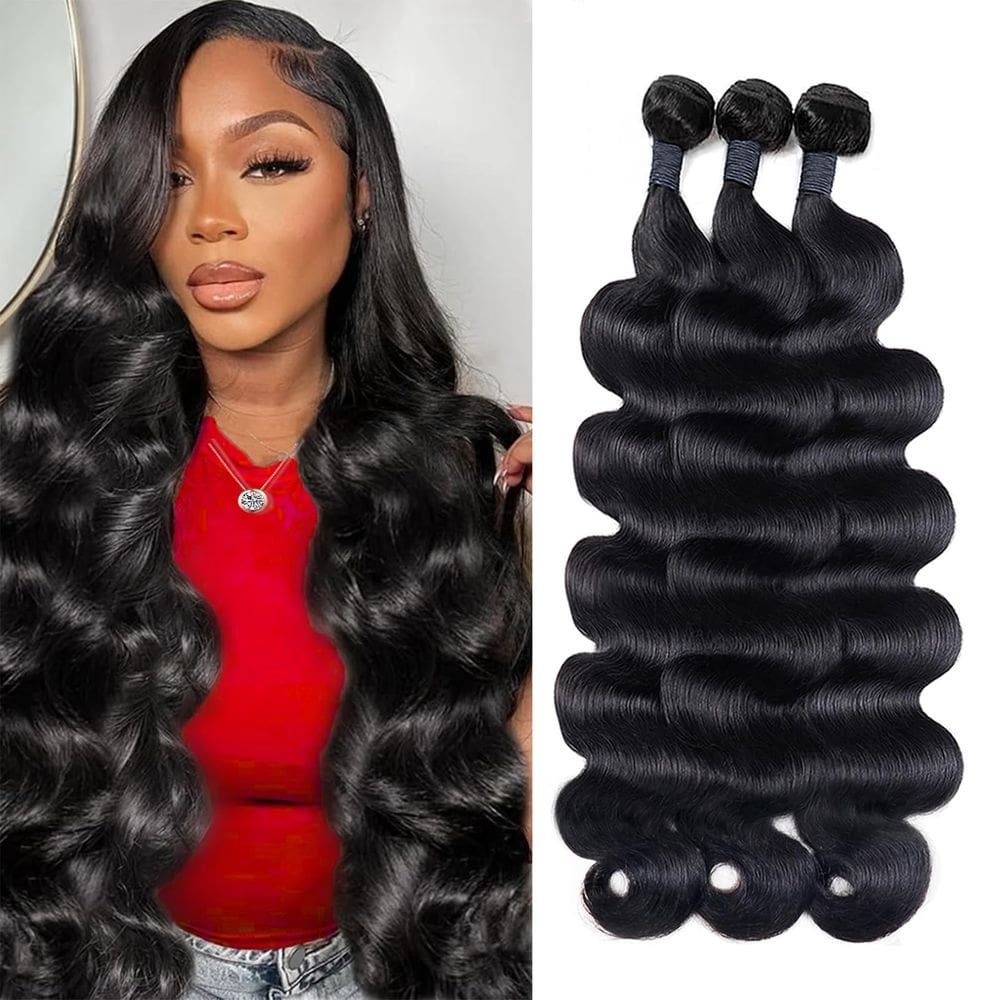 Pacotes de cabelo SSORRTI Body Wave 100% virgem brasileira 3x20-24 polegadas