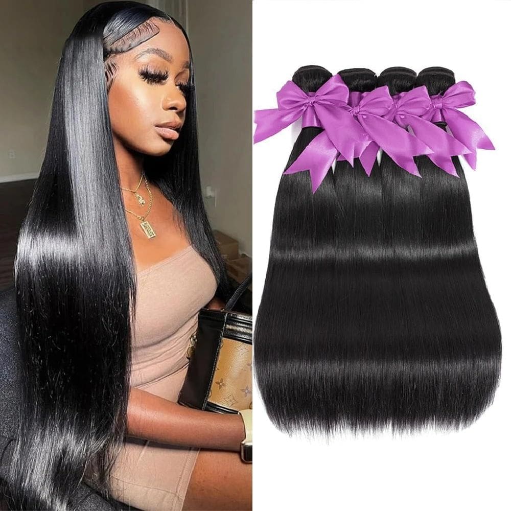Pacotes de cabelo Uniferry Straight Brazilian 30-70cm 4 pacotes