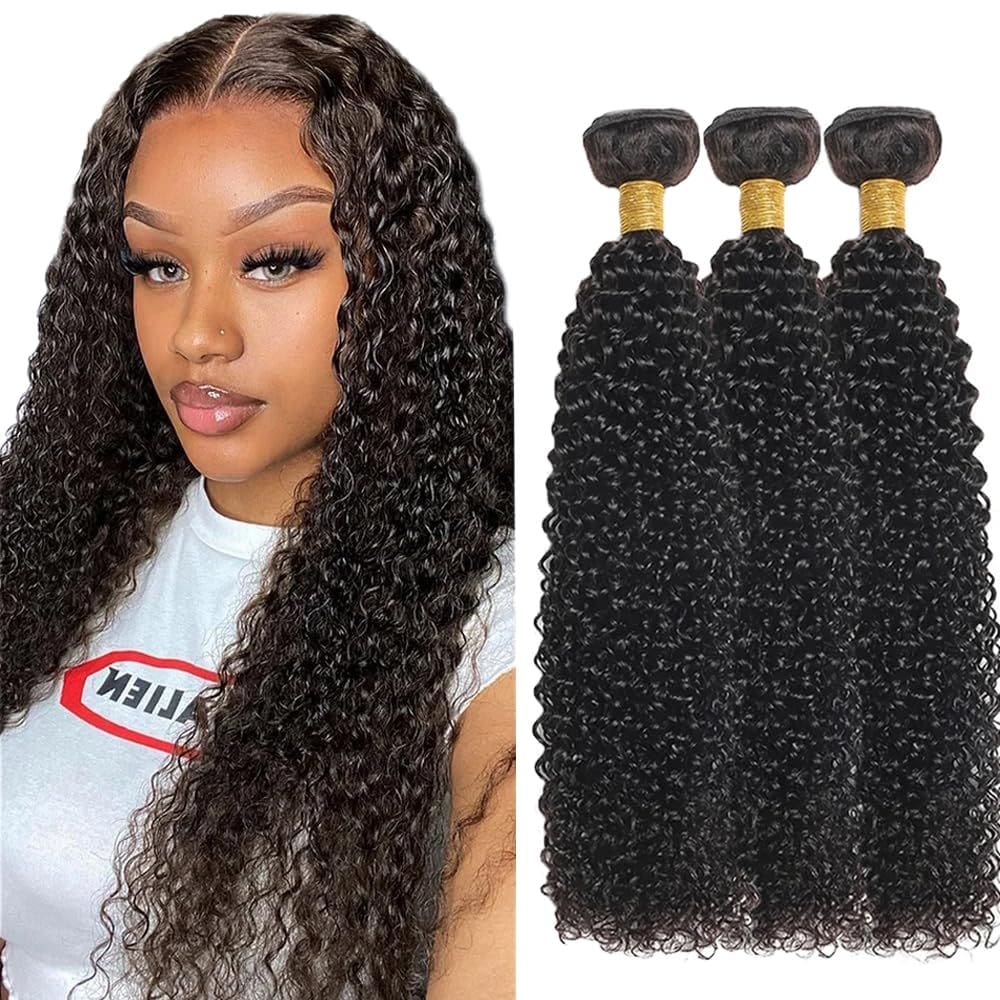 Pacotes de cabelo YOUNGHANN Kinky Curly Brazilian Virgin x3