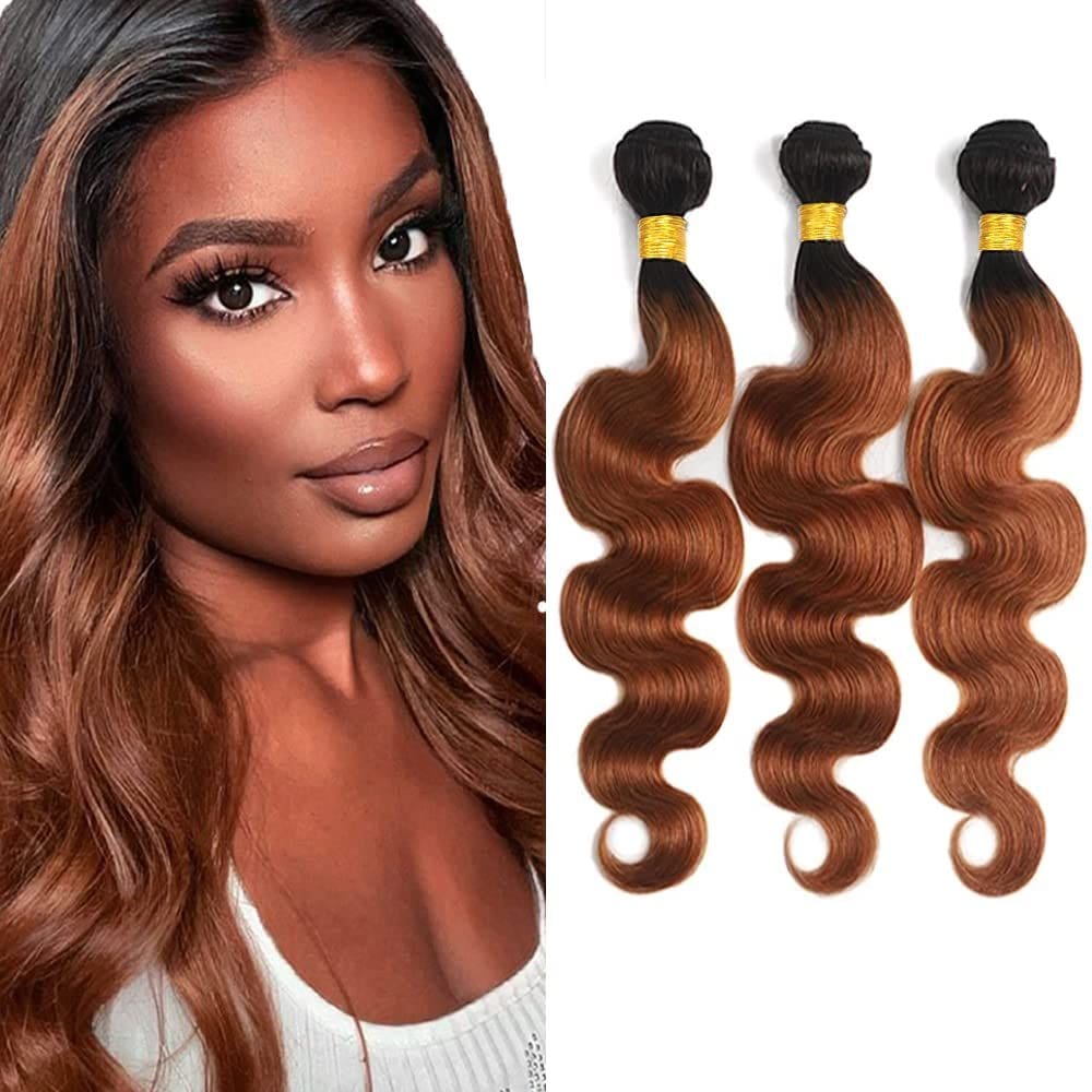 Pacotes de cabelo Fridnae B130 Ombre Brown Body Wave 3 pacotes 26-30 polegadas