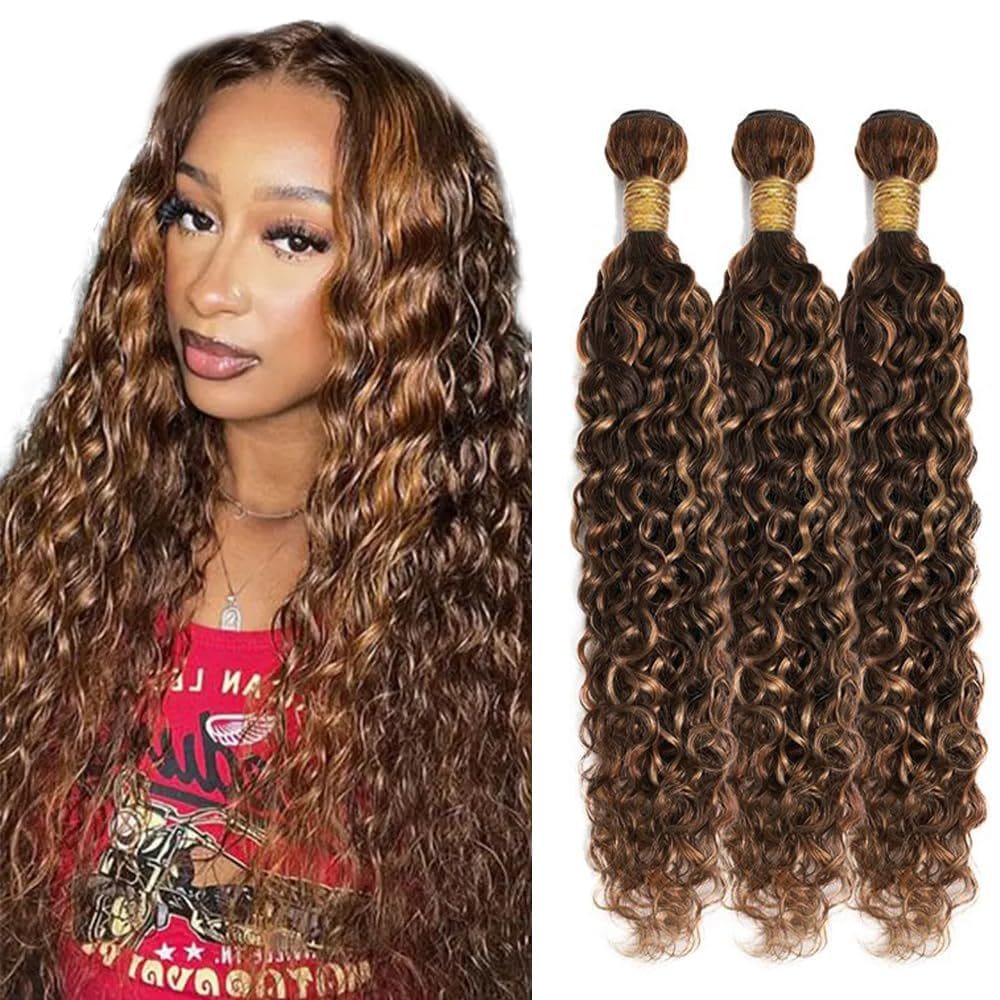 Pacotes de cabelo Freiuoke Highlight P4/30 Water Wave 60 65 70cm