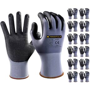 Luvas de trabalho de segurança Tarantula, microespuma, revestidas com nitrilo, 12 pares