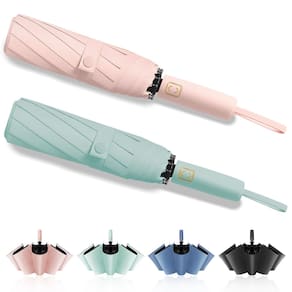 Guarda-chuva de viagem Fogkey Windproof à prova de vento com bloqueio UV