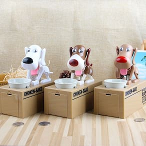Caixa de dinheiro de brinquedo robótica Piggy Bank Lfei My Dog para mastigar moedas