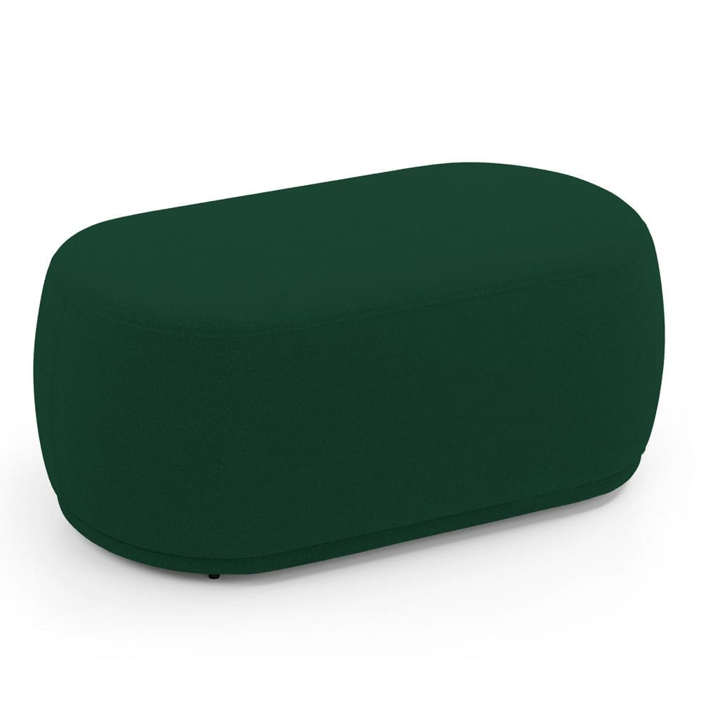 Puff Decorativo Orgânico Living Molly 02 Lugares Bouclê Verde - Desk Design