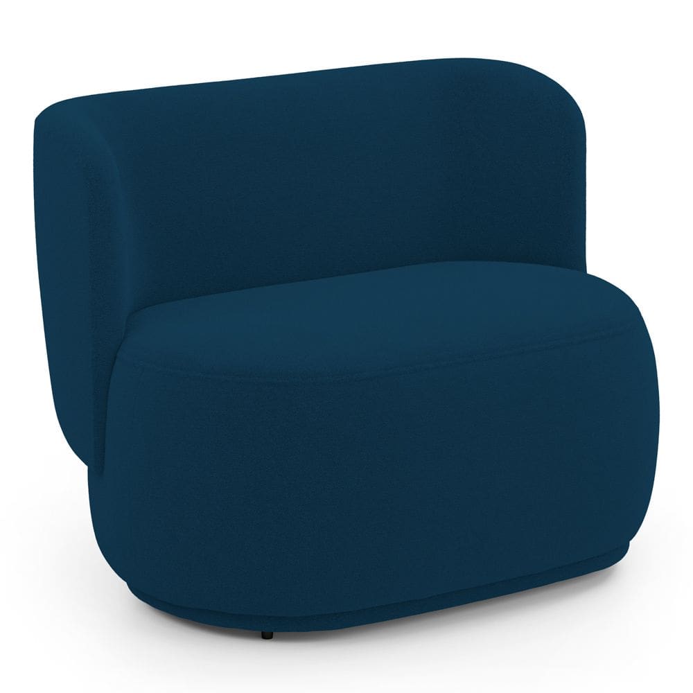 Namoradeira Decorativa Orgânica Molly 02 Lugares Bouclê Azul Marinho - Desk Design