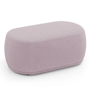 Puff Decorativo Orgânico Living Molly 02 Lugares Bouclê Rosé - Desk Design
