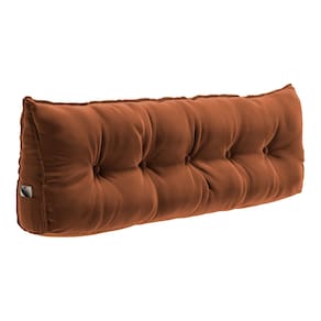 Almofada Para Cabeceira Encosto Apoio Lombar Spot 195cm com Porta Celular Veludo - Abmaza