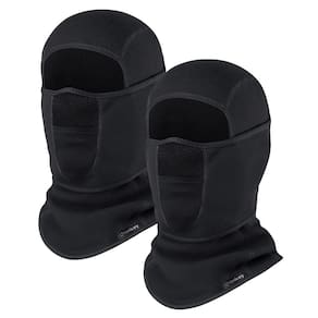 Máscara de esqui Balaclava Otxnirey à prova de vento, lã de inverno preta
