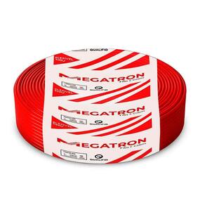 Cabo Flexível 2.5mm Megatron - Rolo de 100 Metros - Antichamas - Vermelho