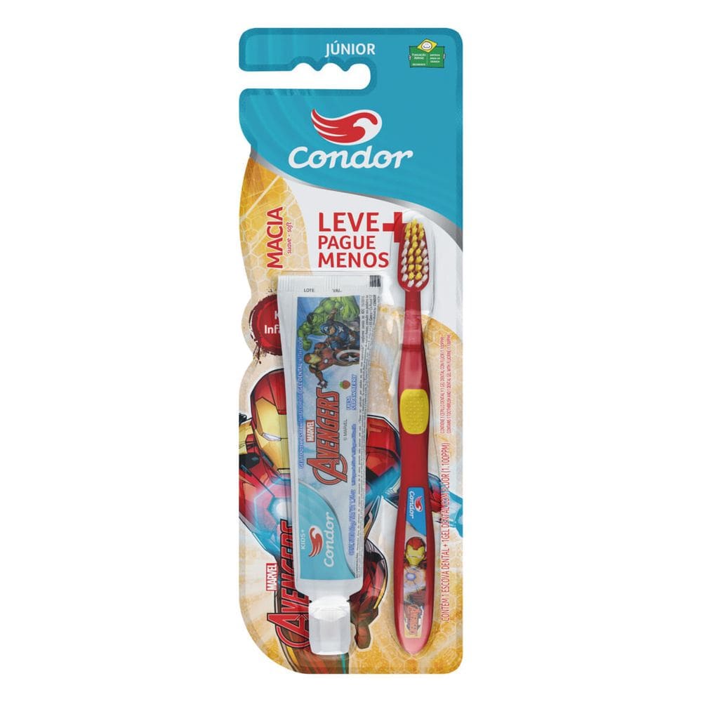 Kit Escova Macia + Gel Dental Com Flúor