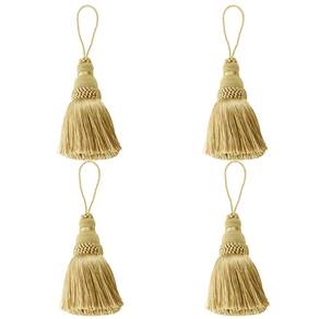Tassel Key Tassel Fenghuangwu para cortinas e decoração de casa, 4 unidades