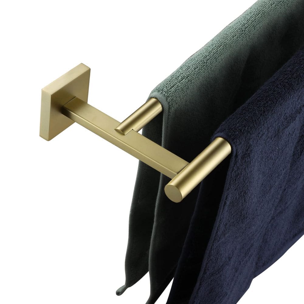 Toalheiros de banheiro KOKOSIRI Double Bath Suportes de banho 61 cm dourados