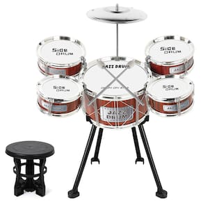 Conjunto de bateria infantil M SANMERSEN Jazz Drum Kit de 8 peças com banquinho e prato