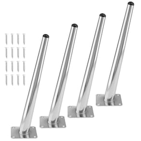 Pernas de móveis Seimneire Oblique Conical 30 cm, ferro cromado x4