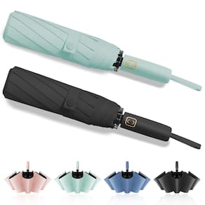 Guarda-chuva de viagem Fogkey Windproof à prova de vento com bloqueio UV