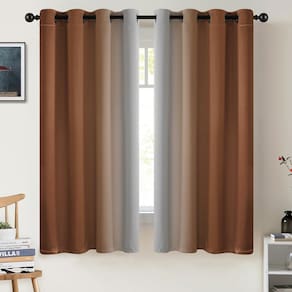 Cortinas COSVIYA Ombre Burnt Orange 160x160cm 2 painéis
