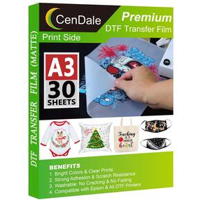 Película de transferência Cendale DTF A3 (297 mm x 420 mm) 30 folhas