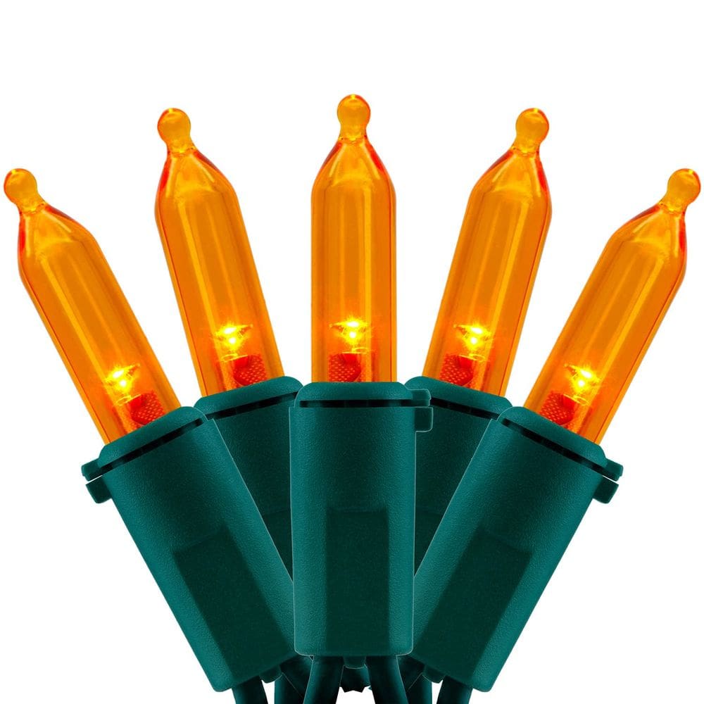 Luzes de Natal YULETIME 200 Orange LED 20m Green Wire