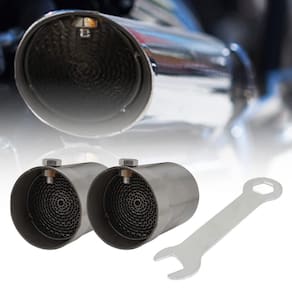Silenciador de defletor de escape, silenciador, 2 peças para tubo de motocicleta de 51 mm
