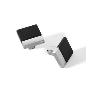 Knobs de gabinete Kcmwsy em liga de zinco preto/prata, pacote com 5