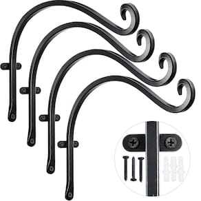 Cabide de plantas suspenso AJART Outdoor Metal Bird Feeder 4 unidades