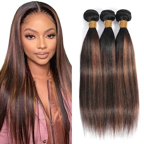 Pacotes de cabelo Fridnae PB130 destacam o cabelo humano liso