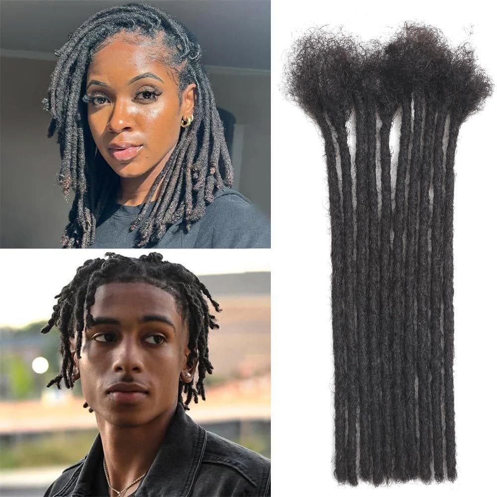 Dreadlock Extensions Bangxunk Human Hair 10-100 fios de 16 cm