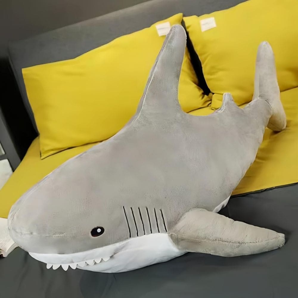 Bicho de pelúcia Ryttir Giant Shark 100cm XXL para crianças e mulheres