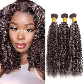 Pacotes de cabelo Raivide P4/Grey Kinky Curly Brazilian 18 20 22