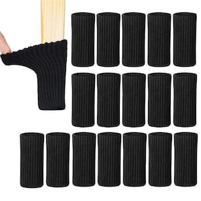 Protetores de pernas de cadeira UrSokuz High Elastic, 24 unidades, pretos