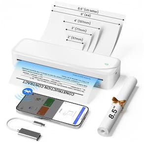 Impressora portátil NelkoGlobal para viagens Bluetooth White