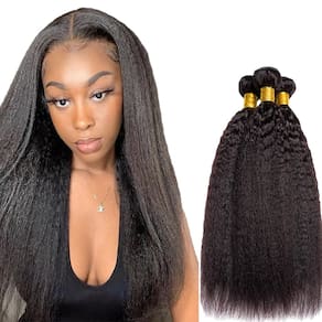 Pacotes de cabelo YOUNGHANN Yaki Straight #1b Brazilian 10 12 14in
