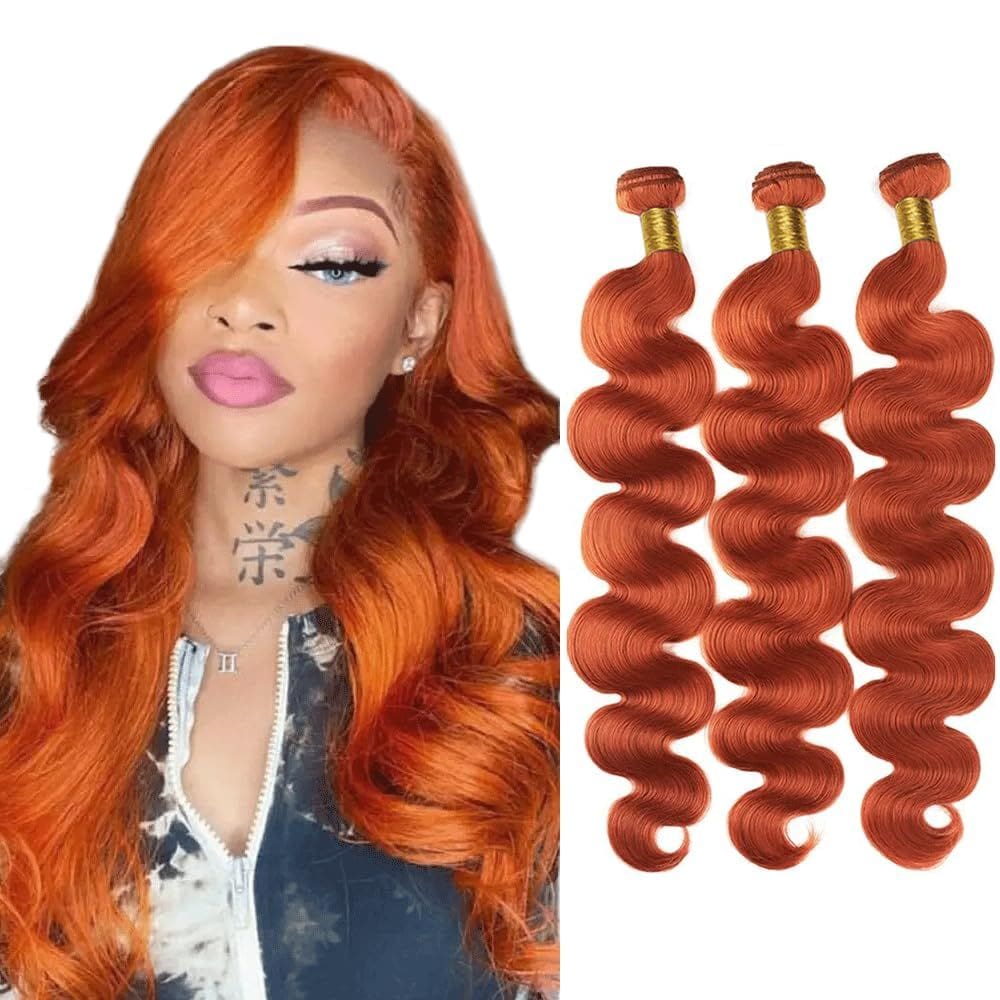 Pacotes de cabelo Fridnae Ginger Body Wave 350 Color 60-86cm
