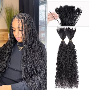 Trança humana pré-dividida Hair Water Deep Wave Bulk 24" 160 fios