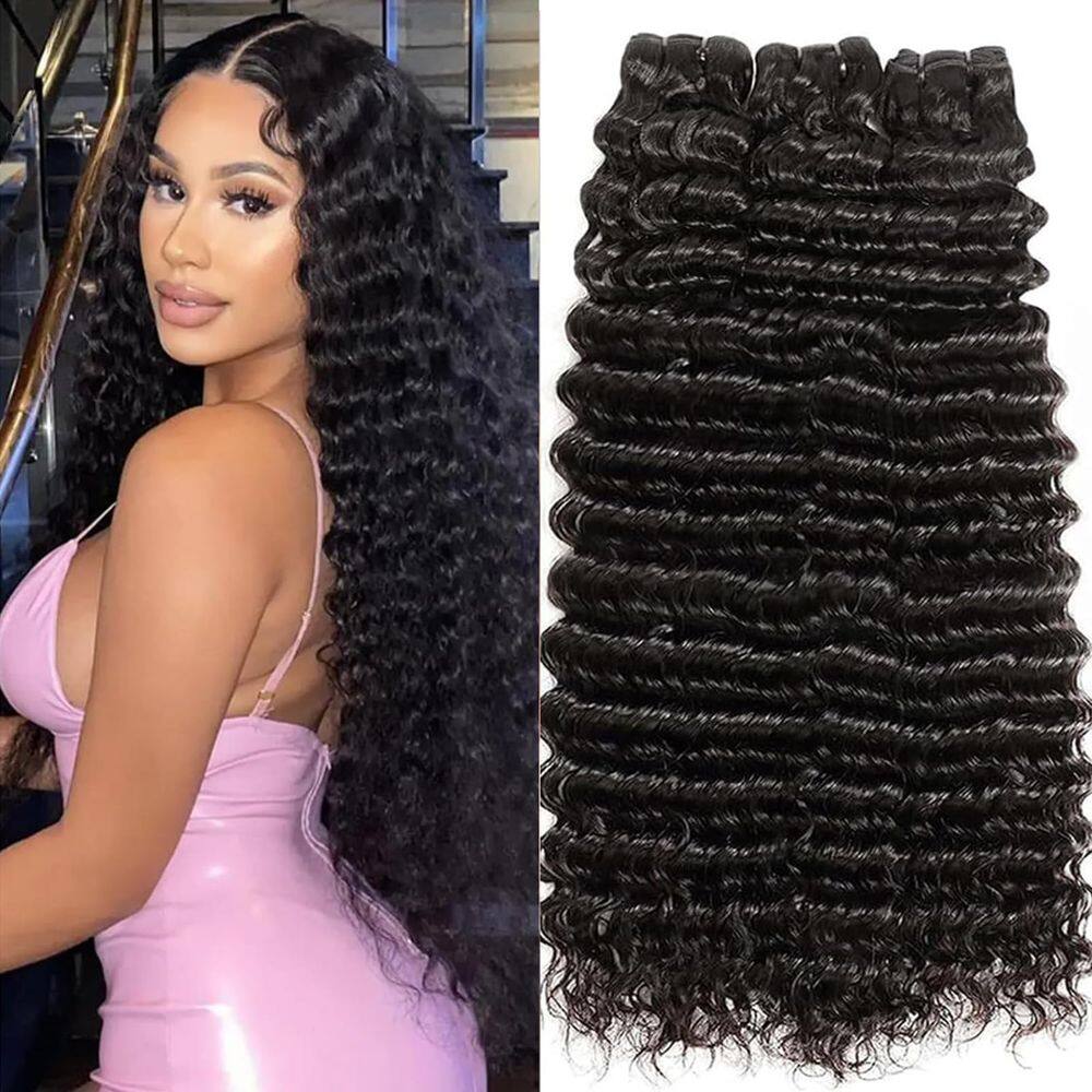 Pacotes de cabelo Chikamlty 12A Deep Wave 25 30 35cm Brazilian