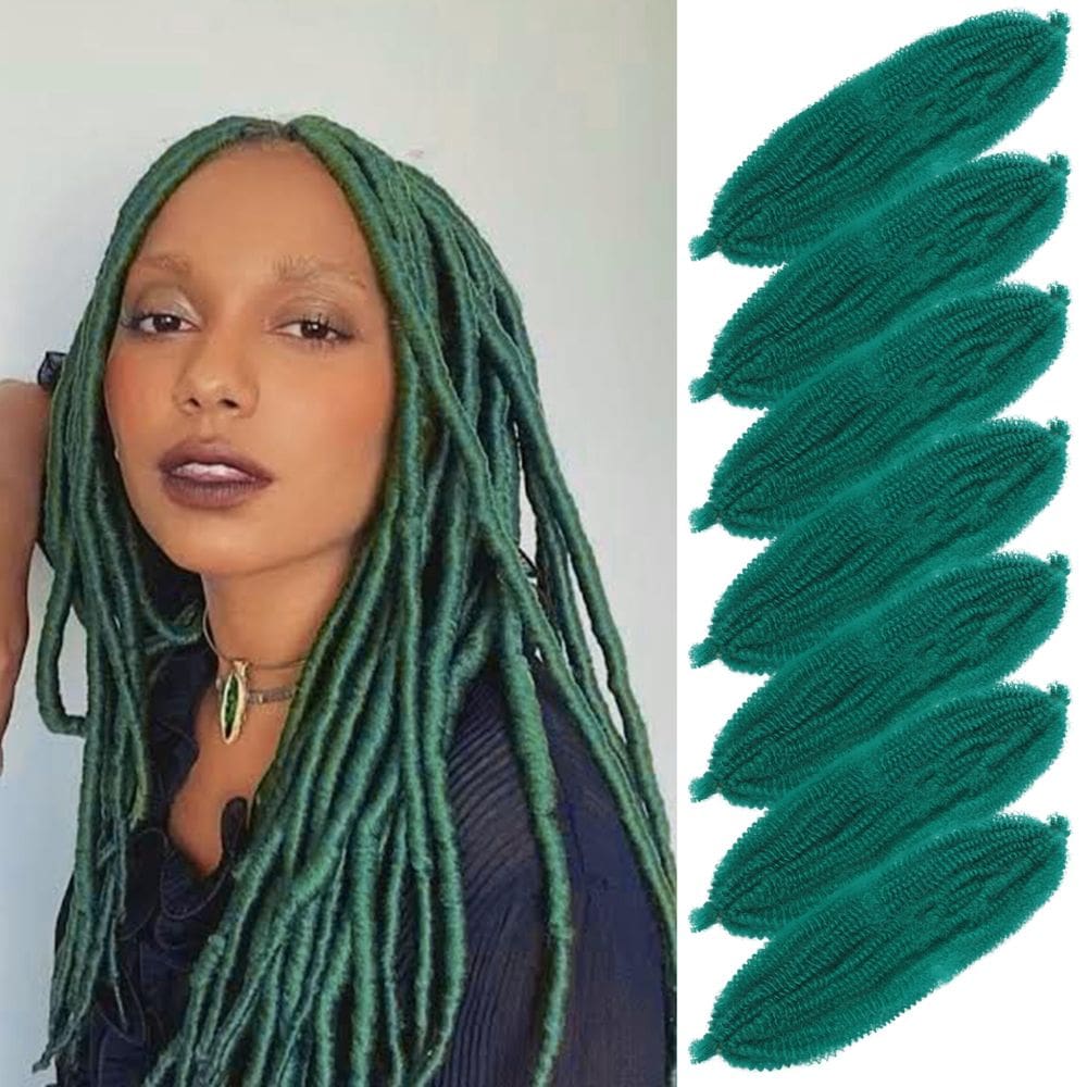 Extensões de cabelo GOWIT Marley Hair 16 cm, 7 pacotes, verdes