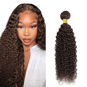 Pacotes de cabelo Raivide Kinky Curly Color #4 Chocolate Brown