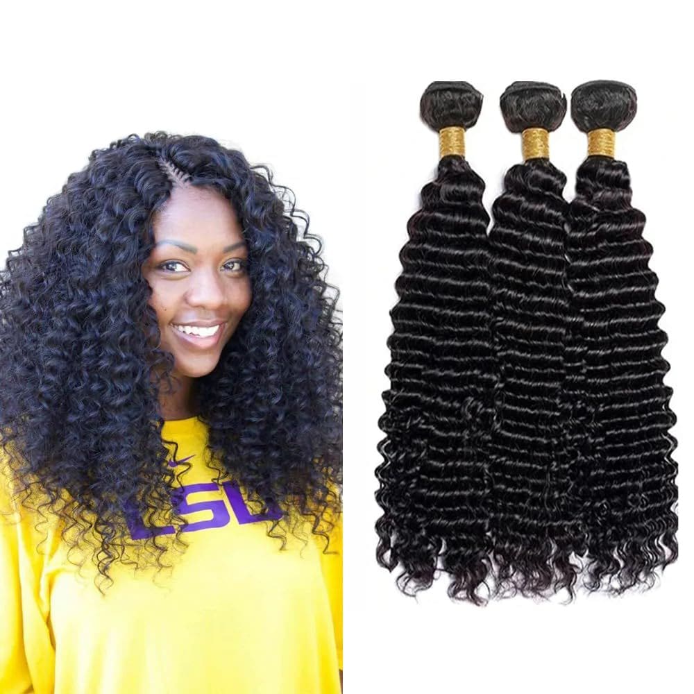 Pacotes de cabelo Biottihair Deep Wave Natural Black 30-40cm